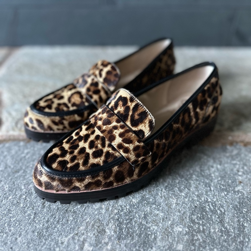 Vince Camuto 7.5 Golinda Leopard Loafers New w/o Box